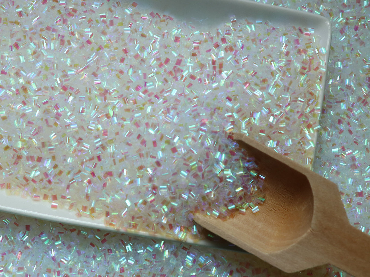Bulk Clear Iridescent Crispy Bingsu Beads