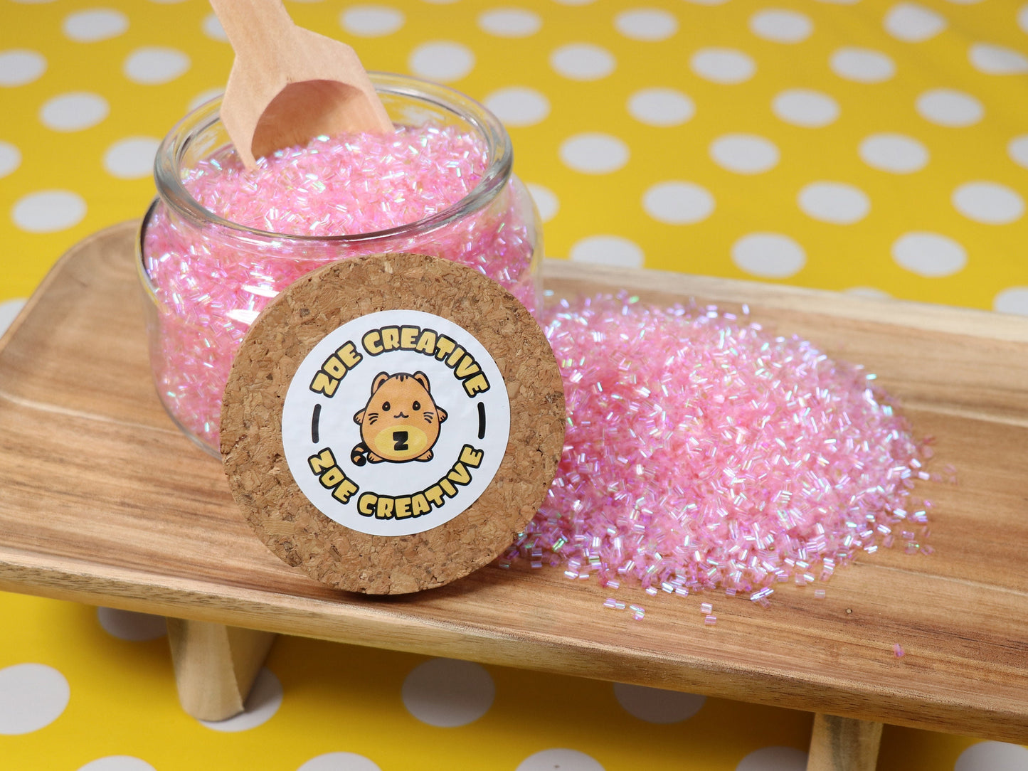 Bulk Pink Iridescent Crispy Bingsu Beads
