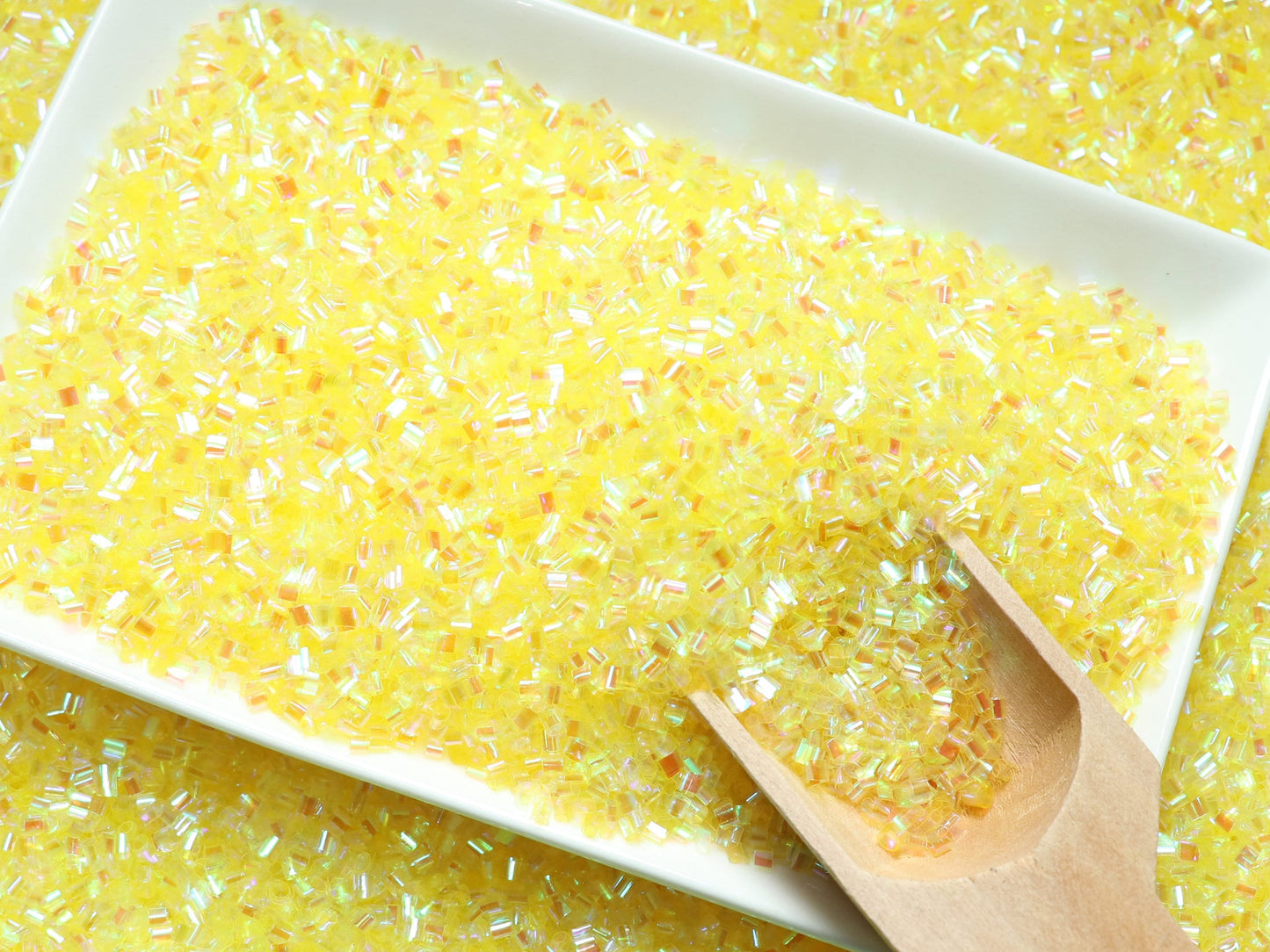 Bulk Yellow Iridescent Crispy Bingsu Beads