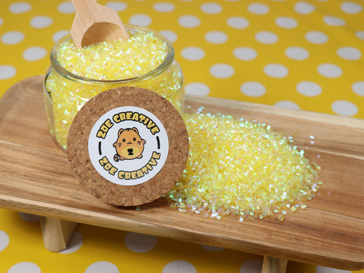 Bulk Yellow Iridescent Crispy Bingsu Beads