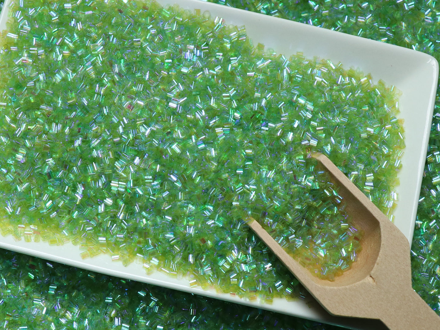Bulk Sea Foam Green Iridescent Crispy Bingsu Beads