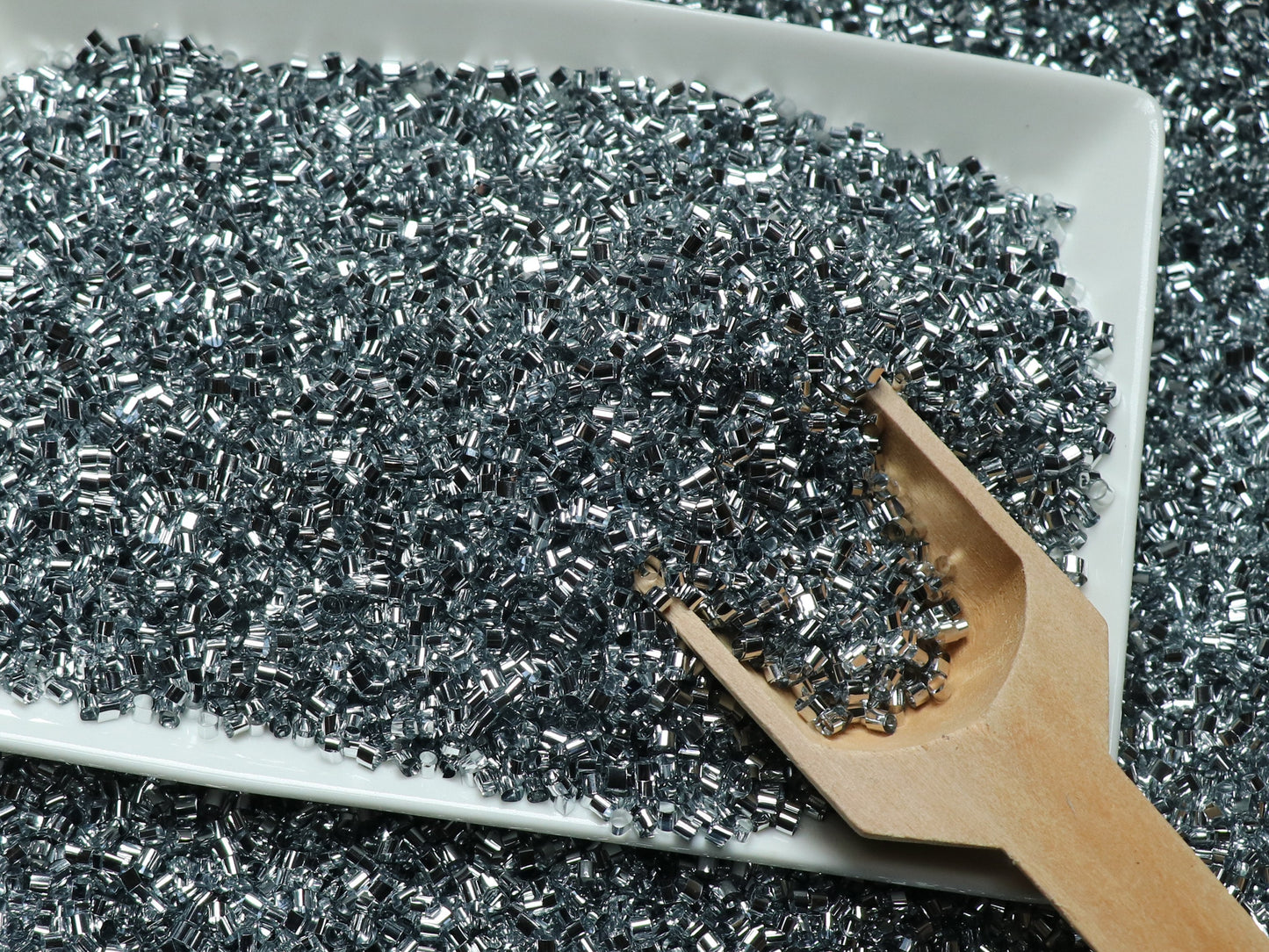 Bulk Silver Metallic Crispy Bingsu Beads