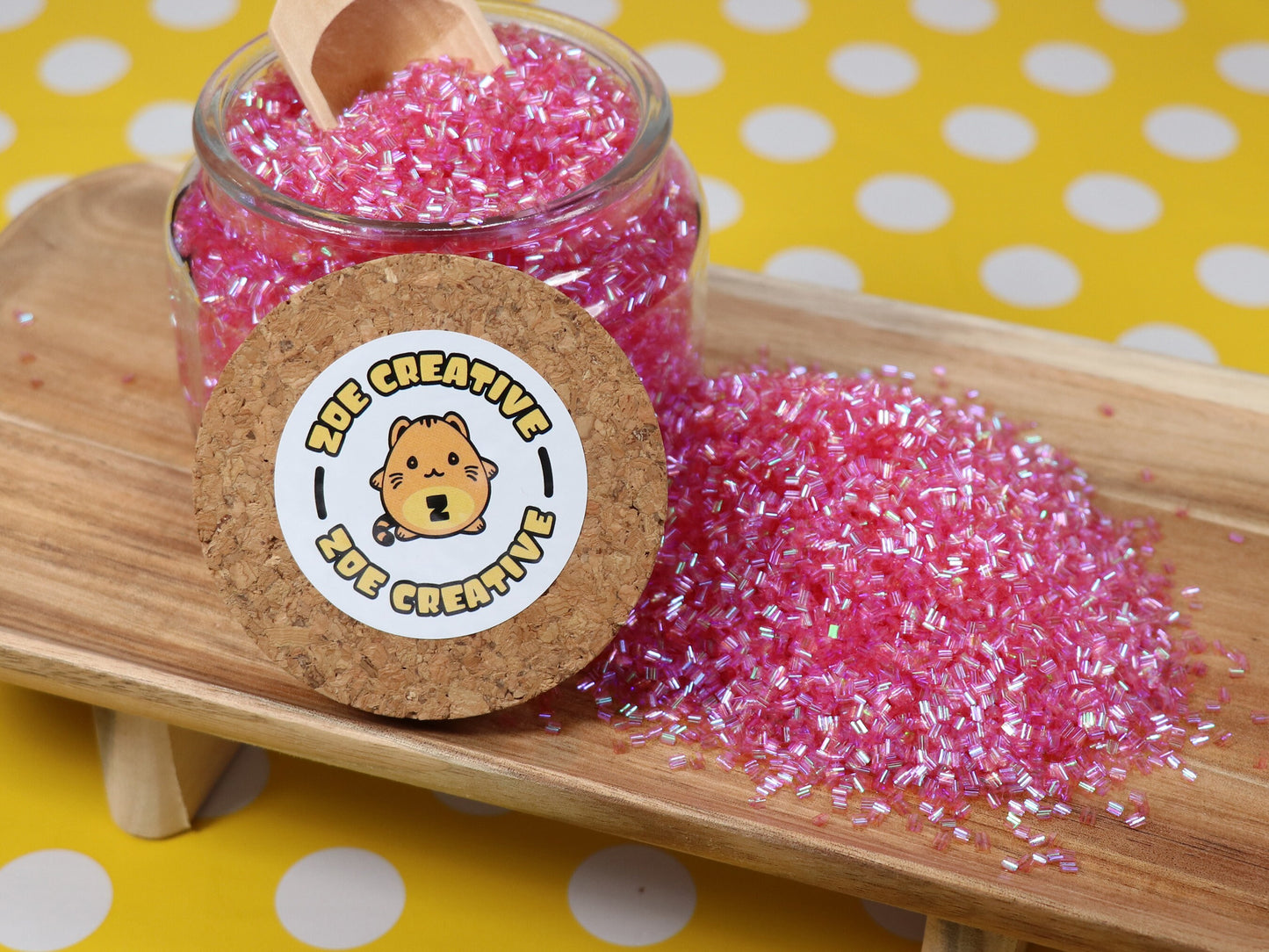 Bulk Fuscia Pink Iridescent Crispy Bingsu Beads