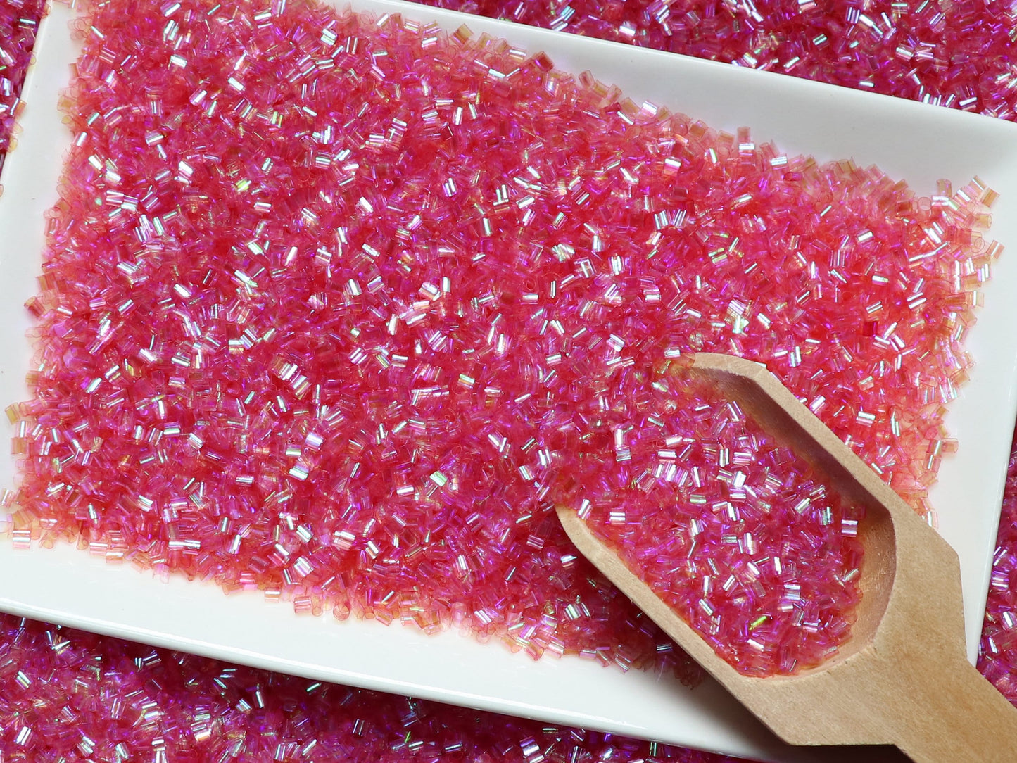 Bulk Fuscia Pink Iridescent Crispy Bingsu Beads