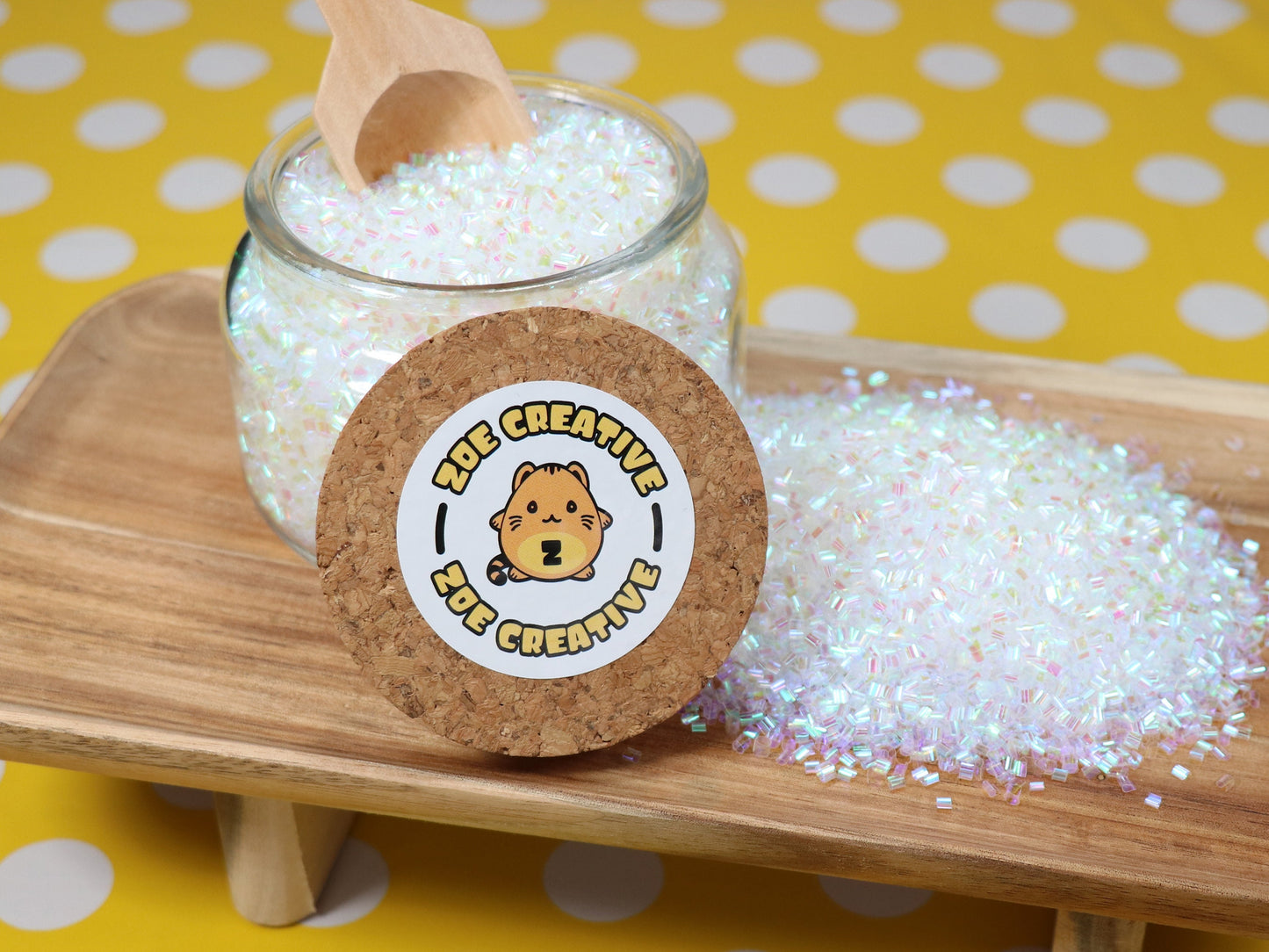 Bulk Clear Iridescent Crispy Bingsu Beads