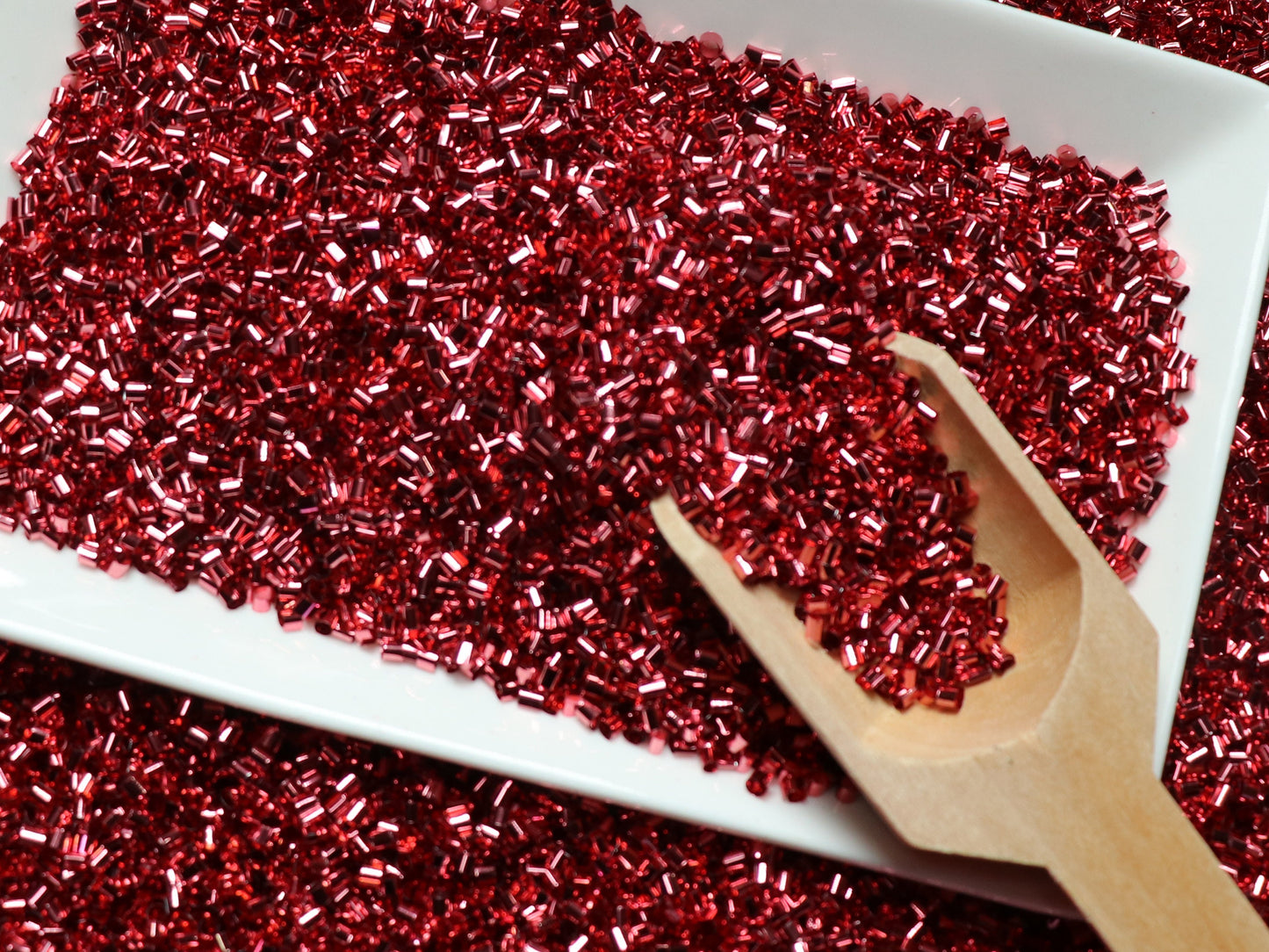 Bulk Rose Red Metallic Crispy Bingsu Beads