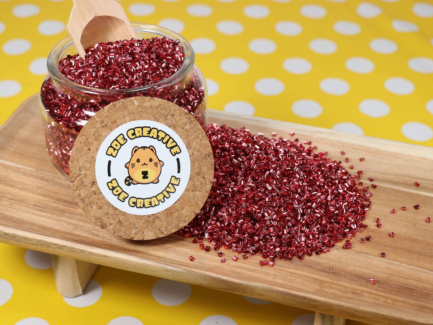 Bulk Rose Red Metallic Crispy Bingsu Beads