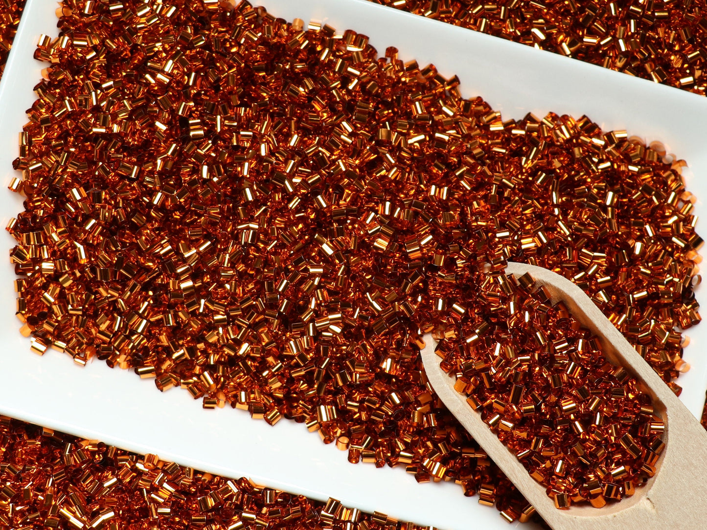 Bulk Copper Orange Metallic Crispy Bingsu Beads