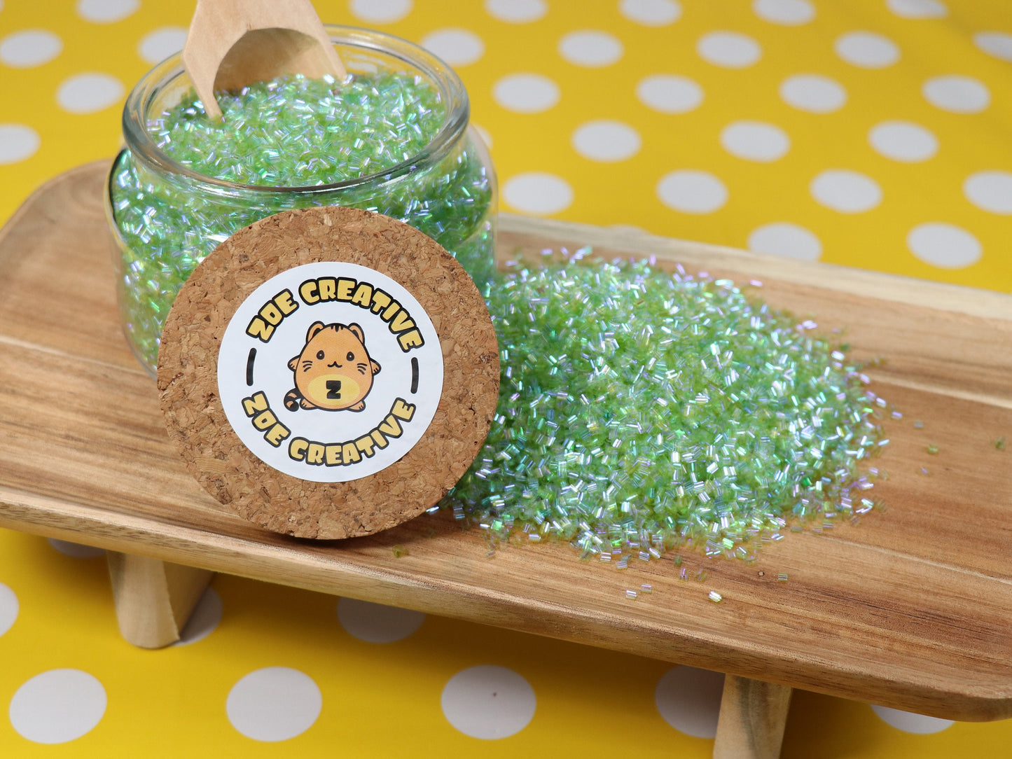 Bulk Sea Foam Green Iridescent Crispy Bingsu Beads