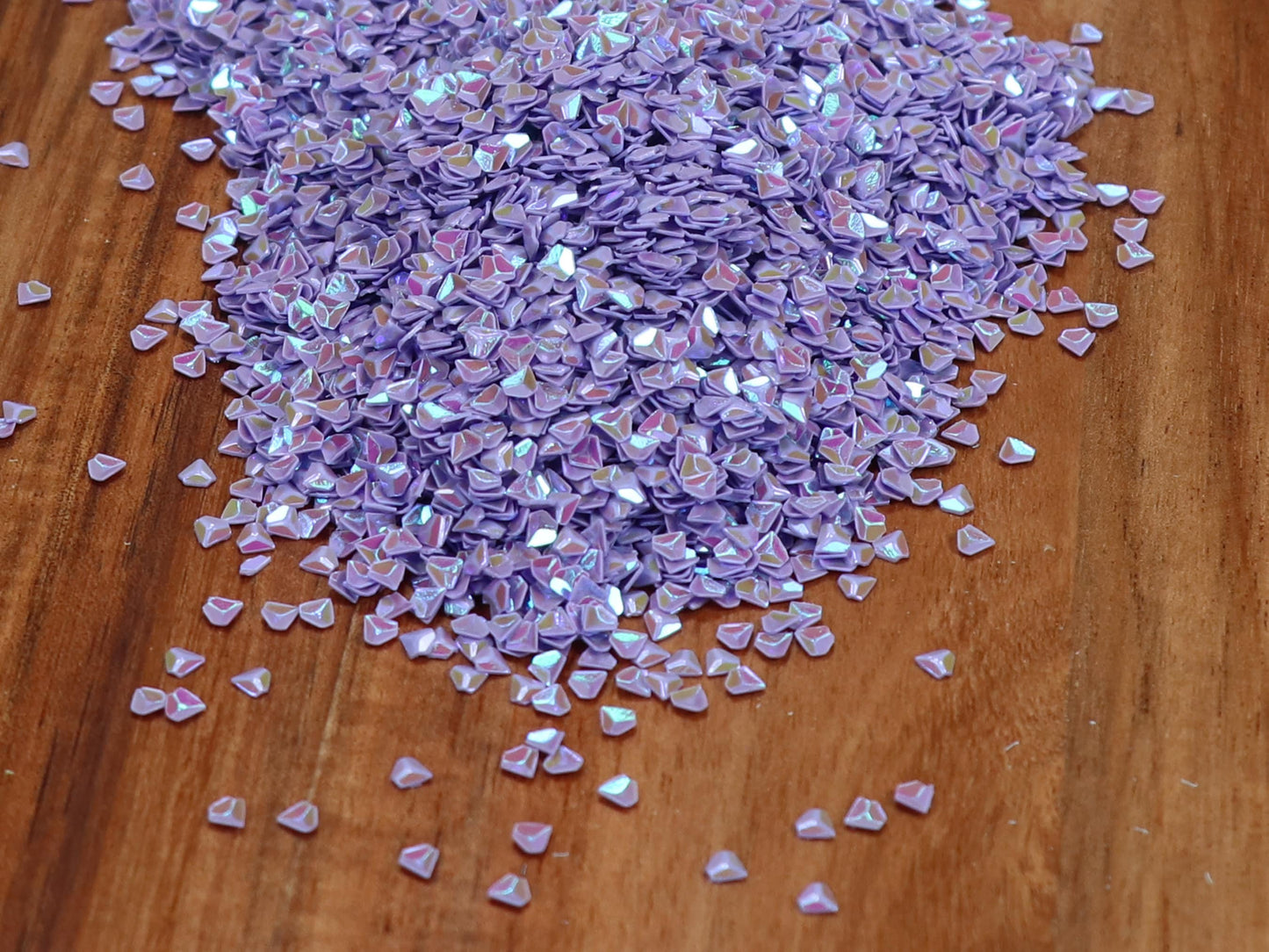 Purple Iridescent Triangle Shape Glitter