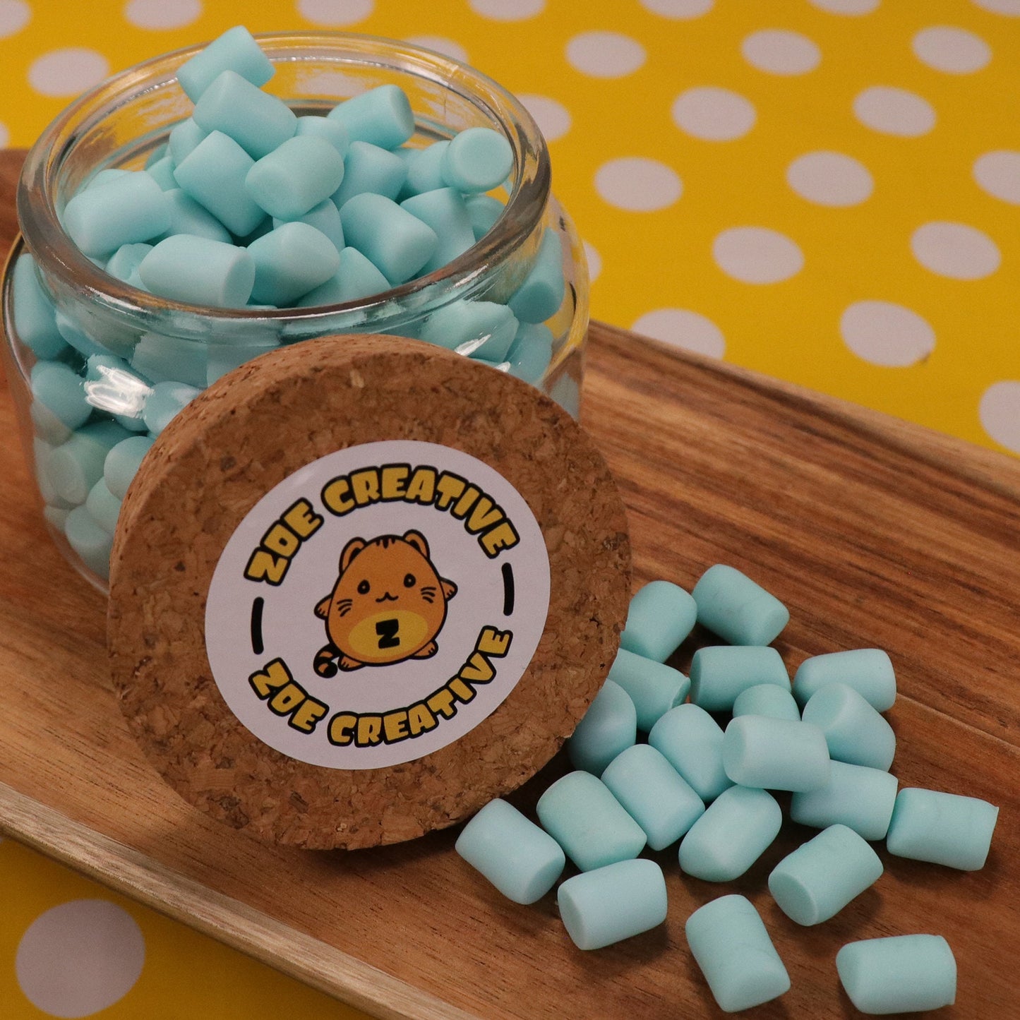 Pastel Blue Marshmallow Cabochons