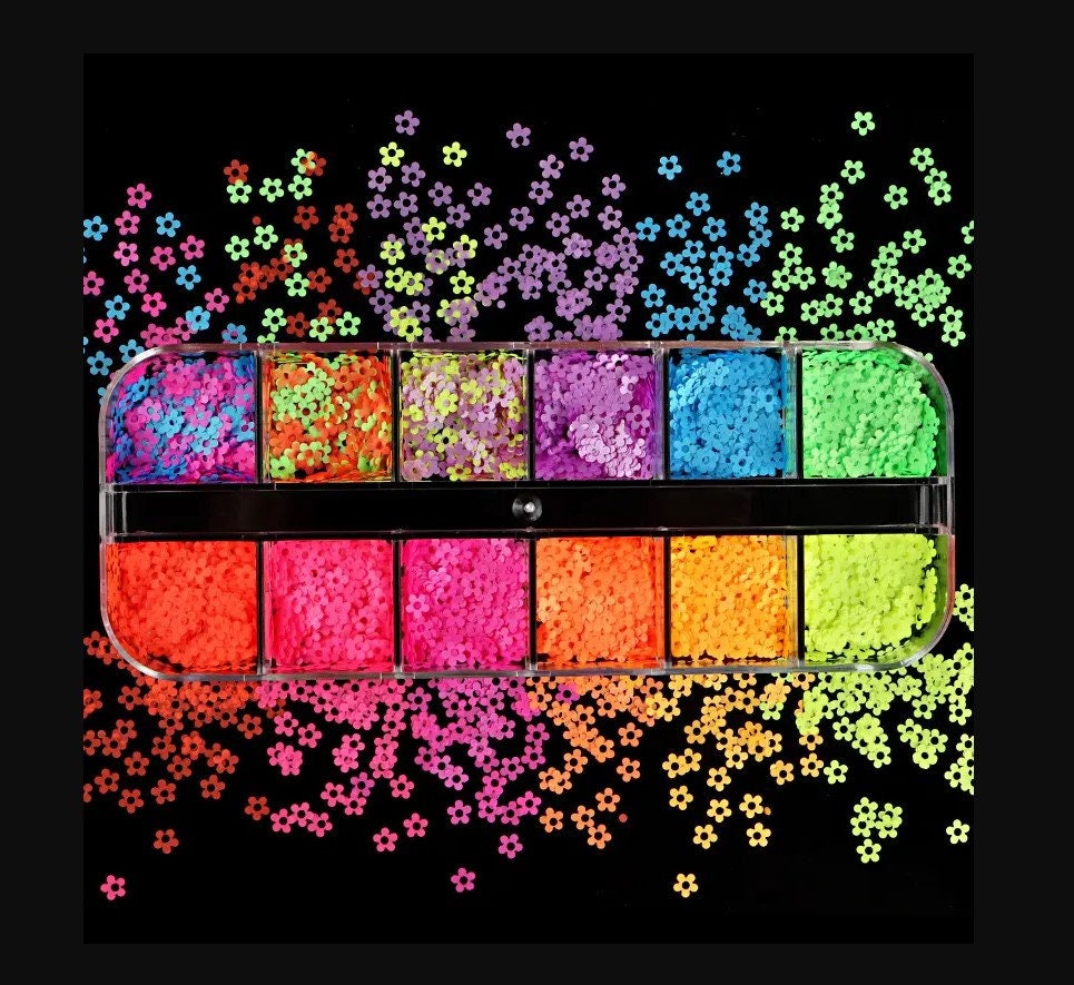 Chunky Flower Glitter Mixed Set