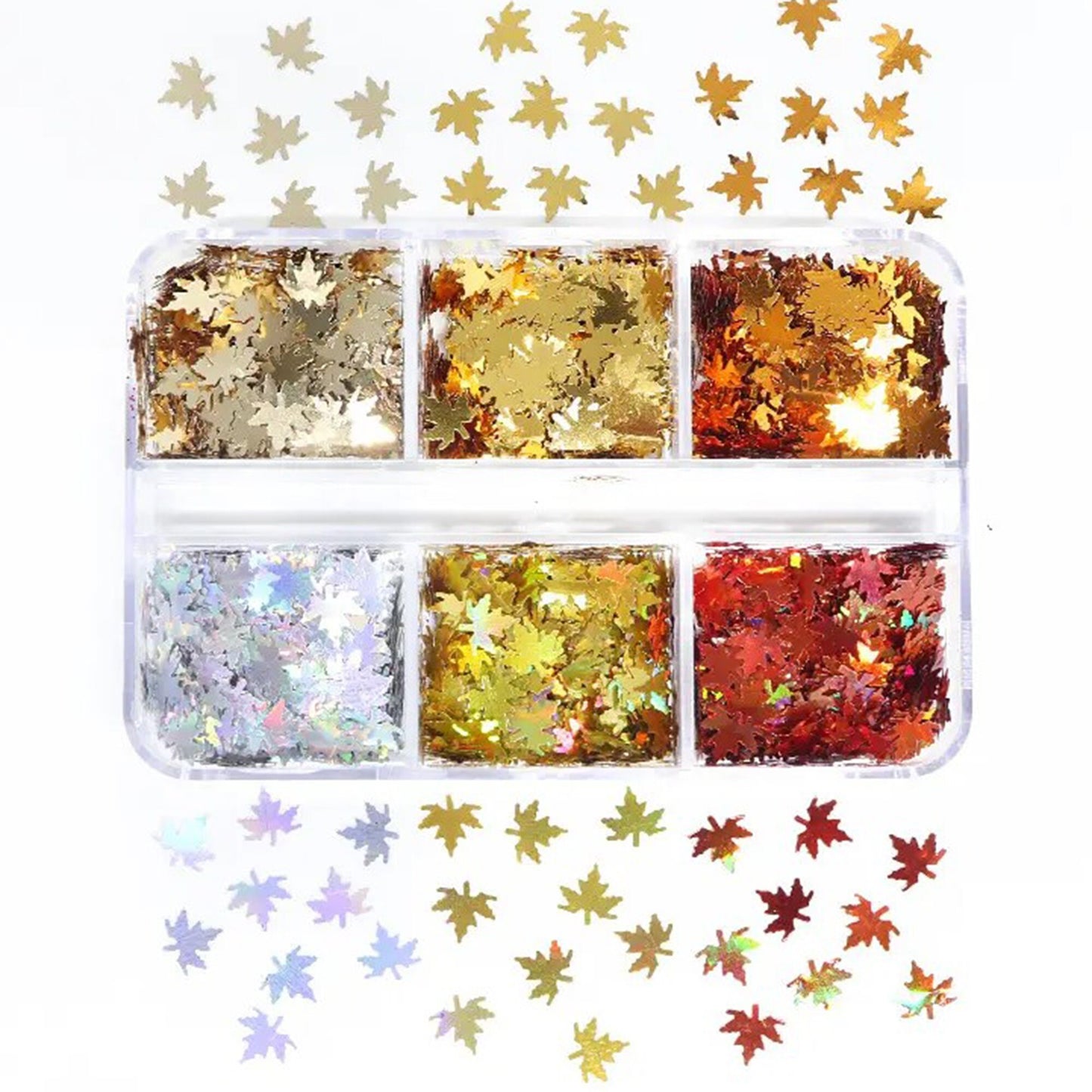 Chunky Leaves Glitter Mixed Set