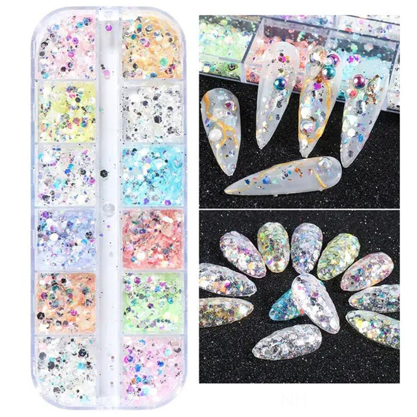 Chunky Flake Glitter Mixed Set