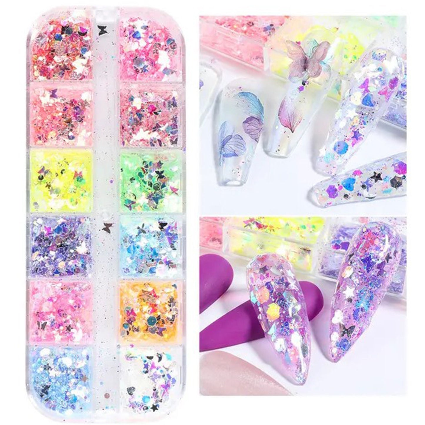 Chunky Flake Glitter Mixed Set