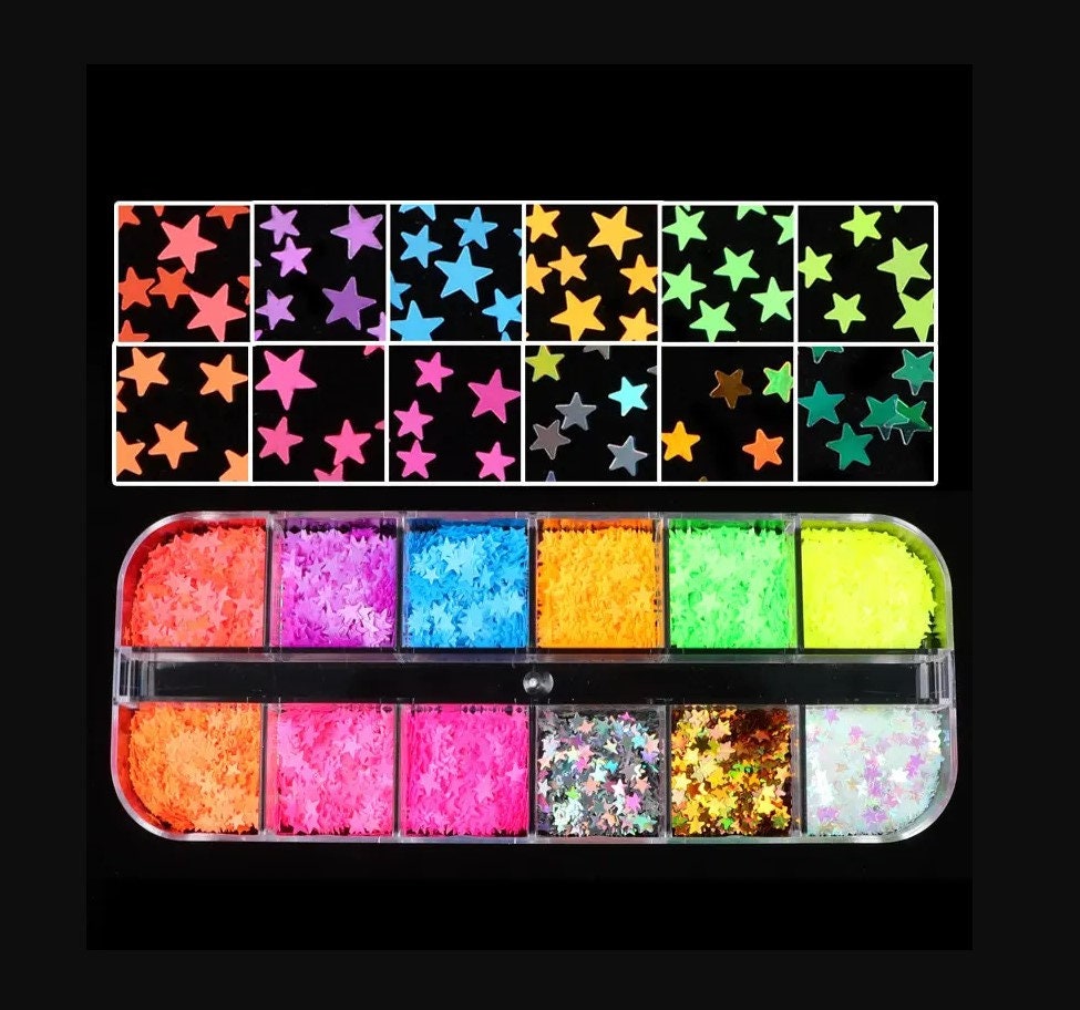Chunky Star Glitter Mixed Set