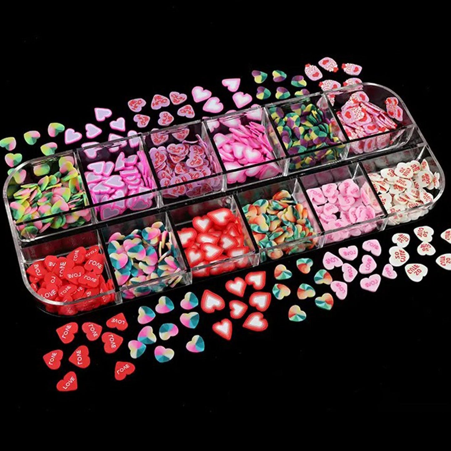 Chunky Heart Clay Slices Mixed Set