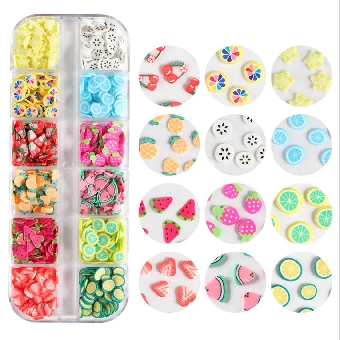 Mixed Clay Fruit Slices