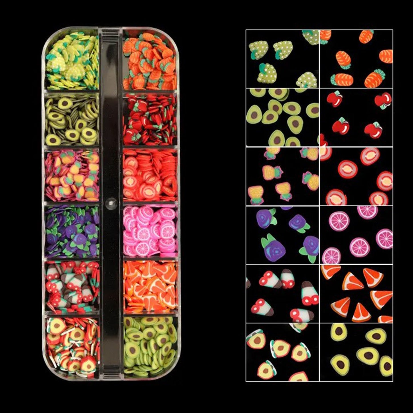 Mixed Clay Fruit Slices
